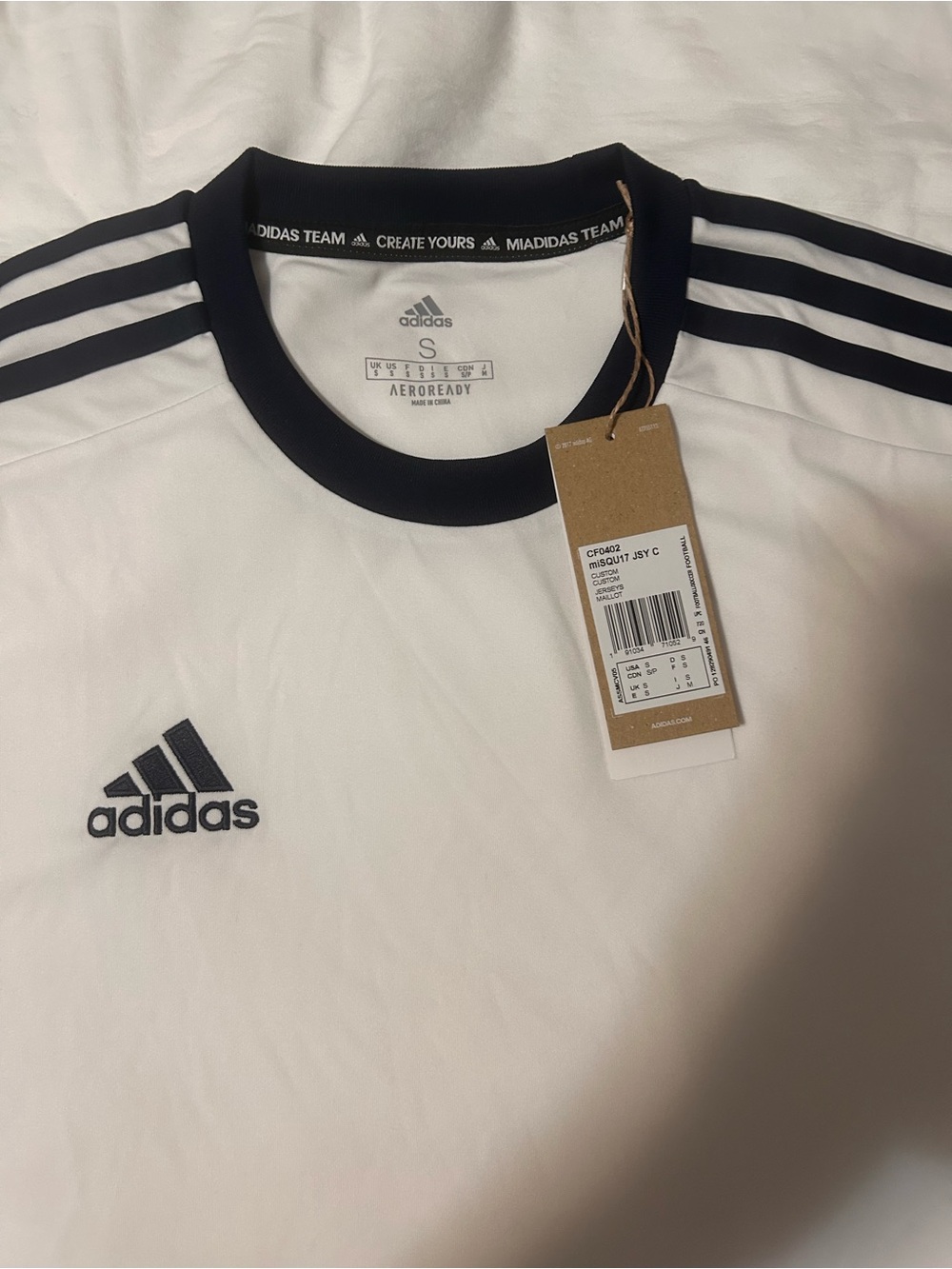 adidas White & Blue AEROREADY Short Sleeve Training Tee